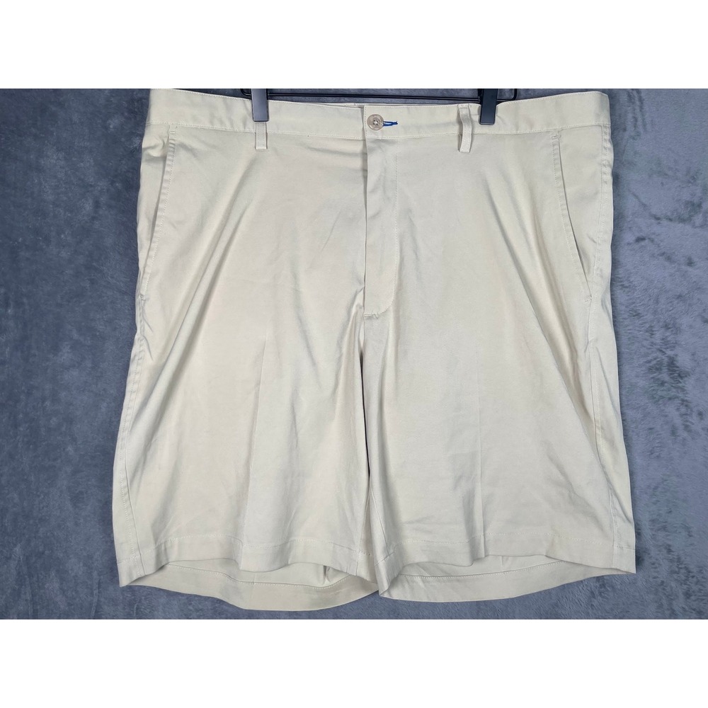 Stitch Golf Mens 40 Khaki Tan Flat Front Performance Golf Shorts